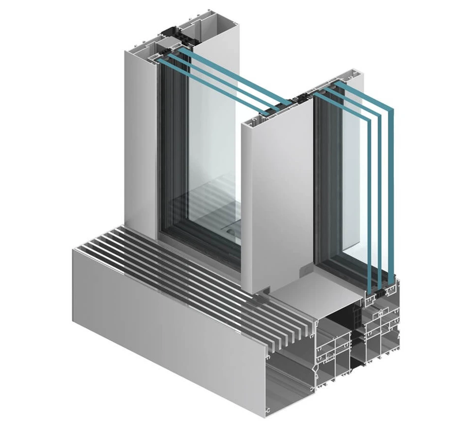 Hệ nhôm Aluprof MB-Skyline — cửa đi trượt nâng cánh kính lớn