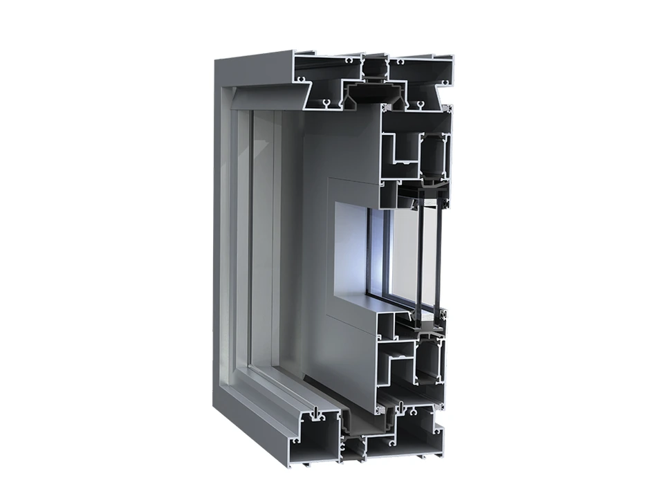 Hệ nhôm EOSS ES 152 — cửa đi mở trượt cánh lớn