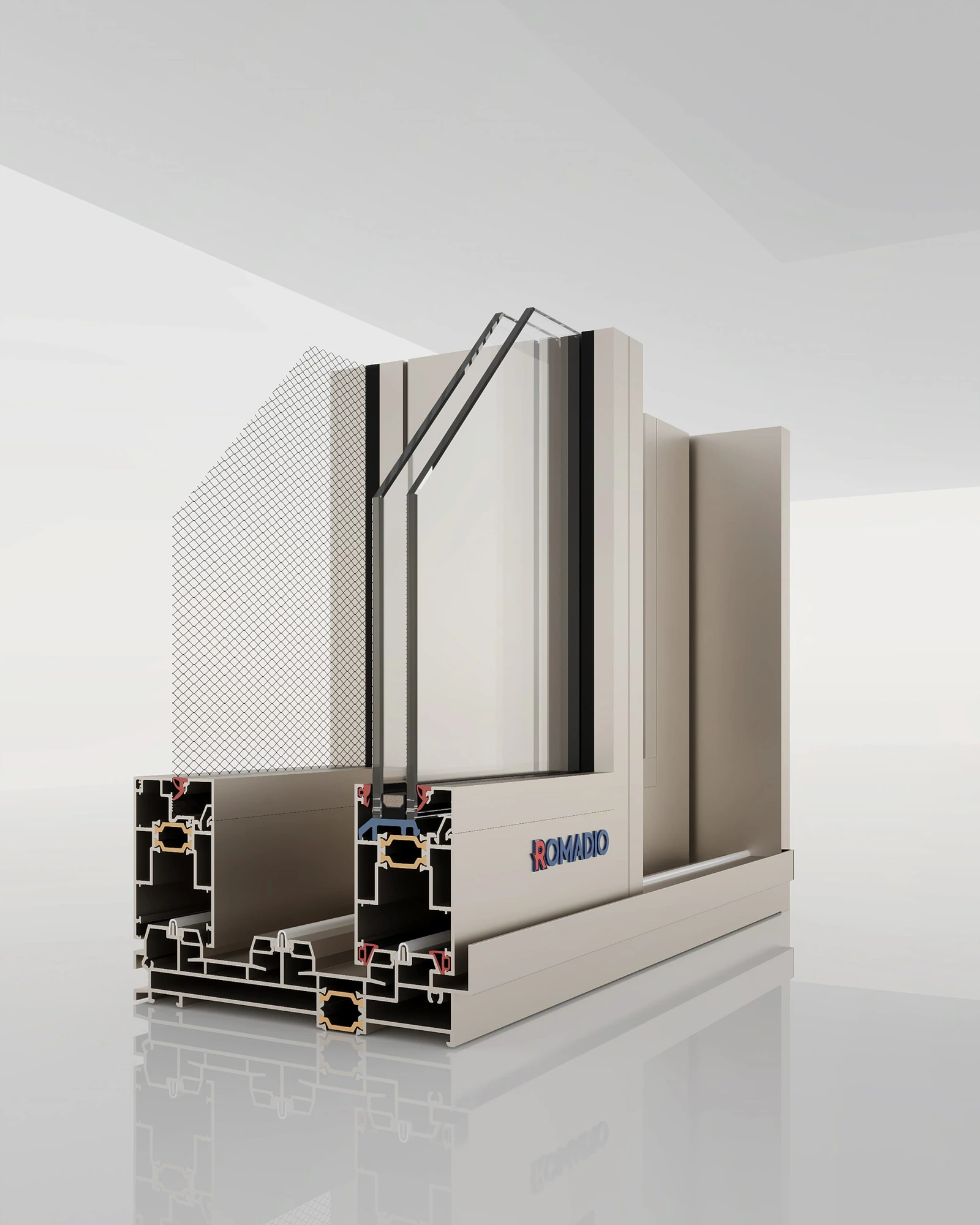 Hệ nhôm Romadio RD190LS — cửa đi trượt nâng cánh lớn