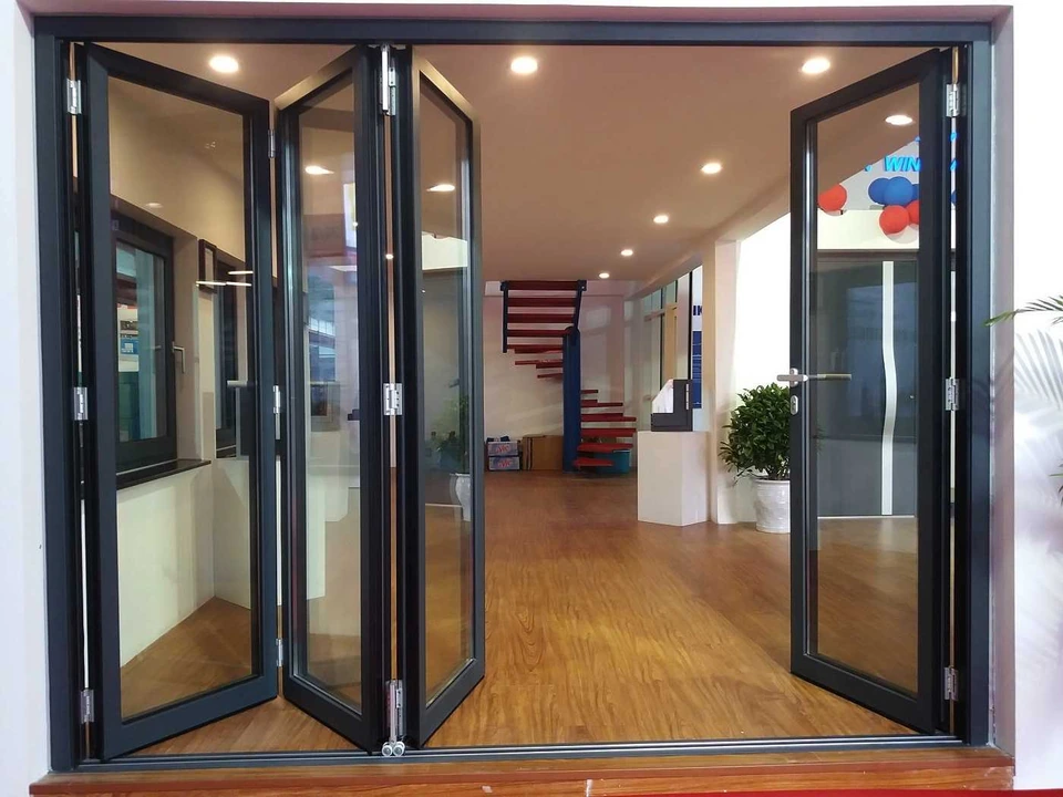 Cửa nhôm Schüco — cửa xếp trượt mở rộng nhiều cánh