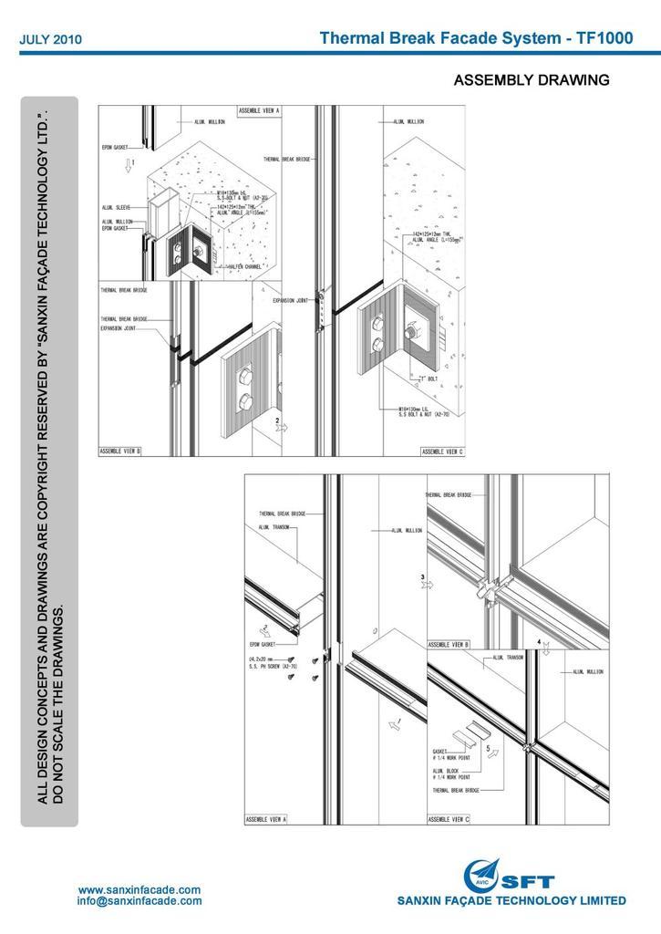 Stick Curtain Wall System 3B – Tường Kính TKC