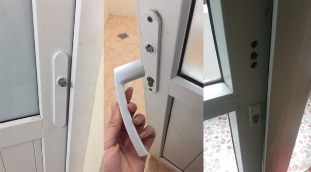 Tay nắm cửa nhôm hỏng