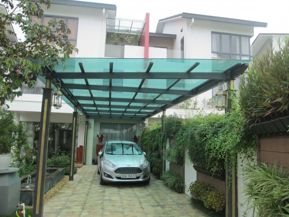 Mái hiên kính cường lực